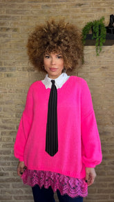 Jersey Puntilla Fucsia