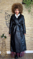 Chaqueta Polipiel Larga Biker