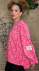 Sudadera Print Rosa / Roja