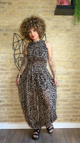 Conjunto TOP Y PANTALÓN Gasa Leopardo