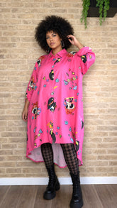 Vestido Camisero Asimétrico Super Nenas