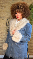 Chaqueta Denim Pelo Extraible
