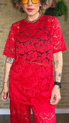 Conjunto Encaje Rojo