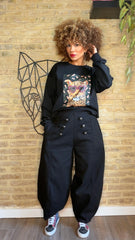 Pantalón Denim Botonadura