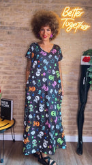 Vestido Calaveras (licra fría)