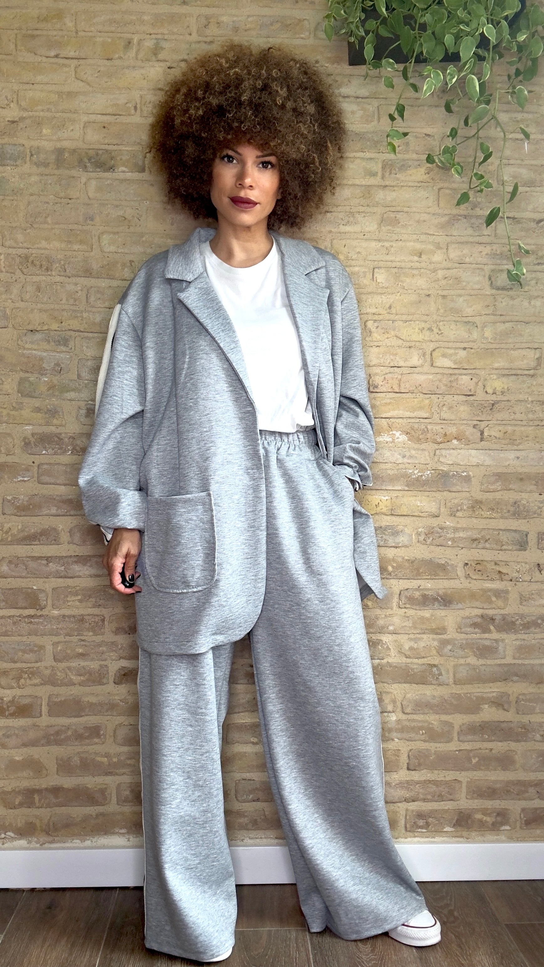 Traje Maxi Raya Gris
