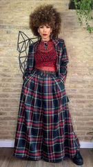 Pantalón Elefante Tartan Azul