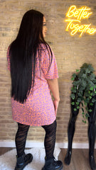 Vestido camiseta Print Naranja