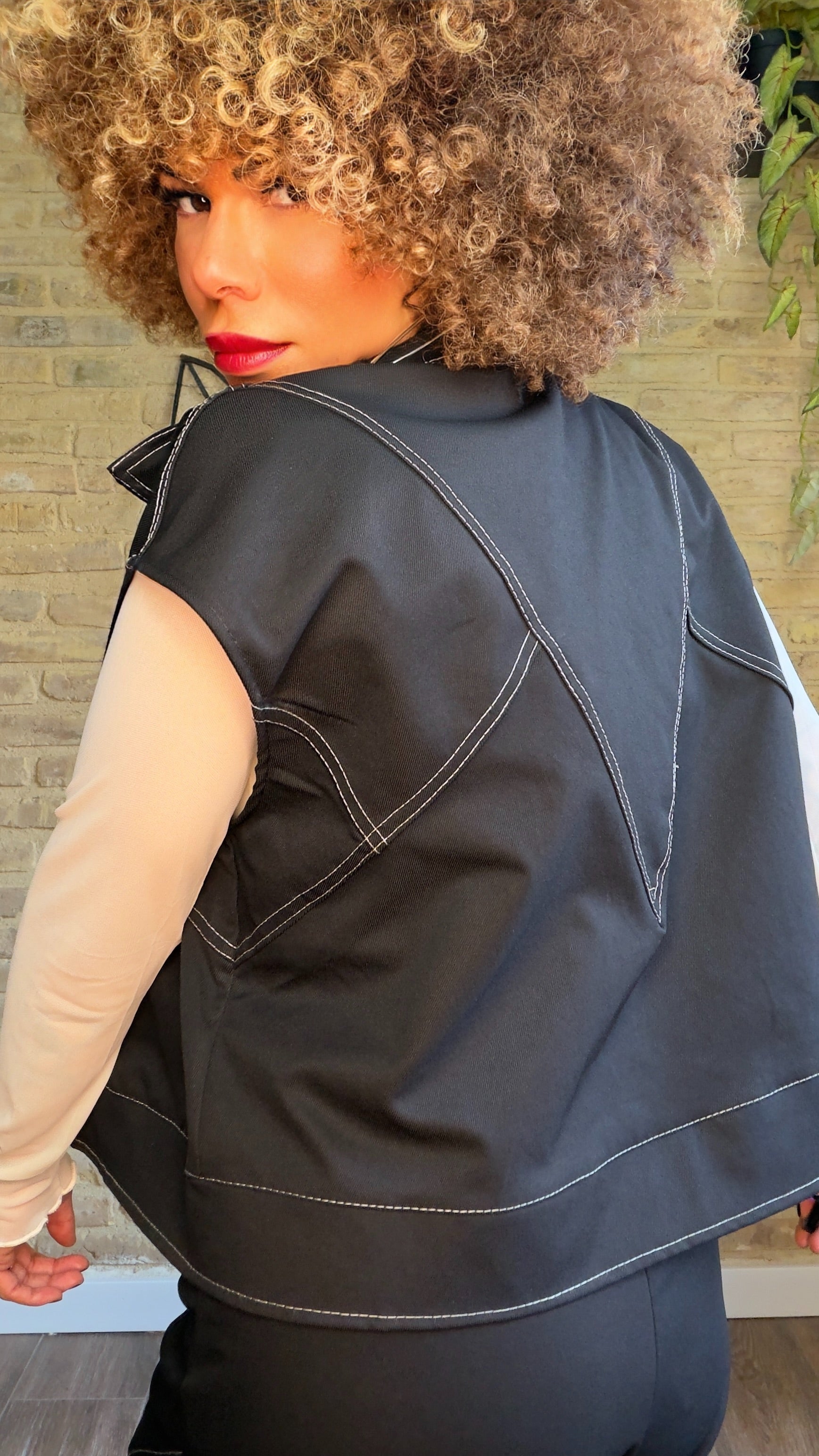 Conjunto Pespunte Negro