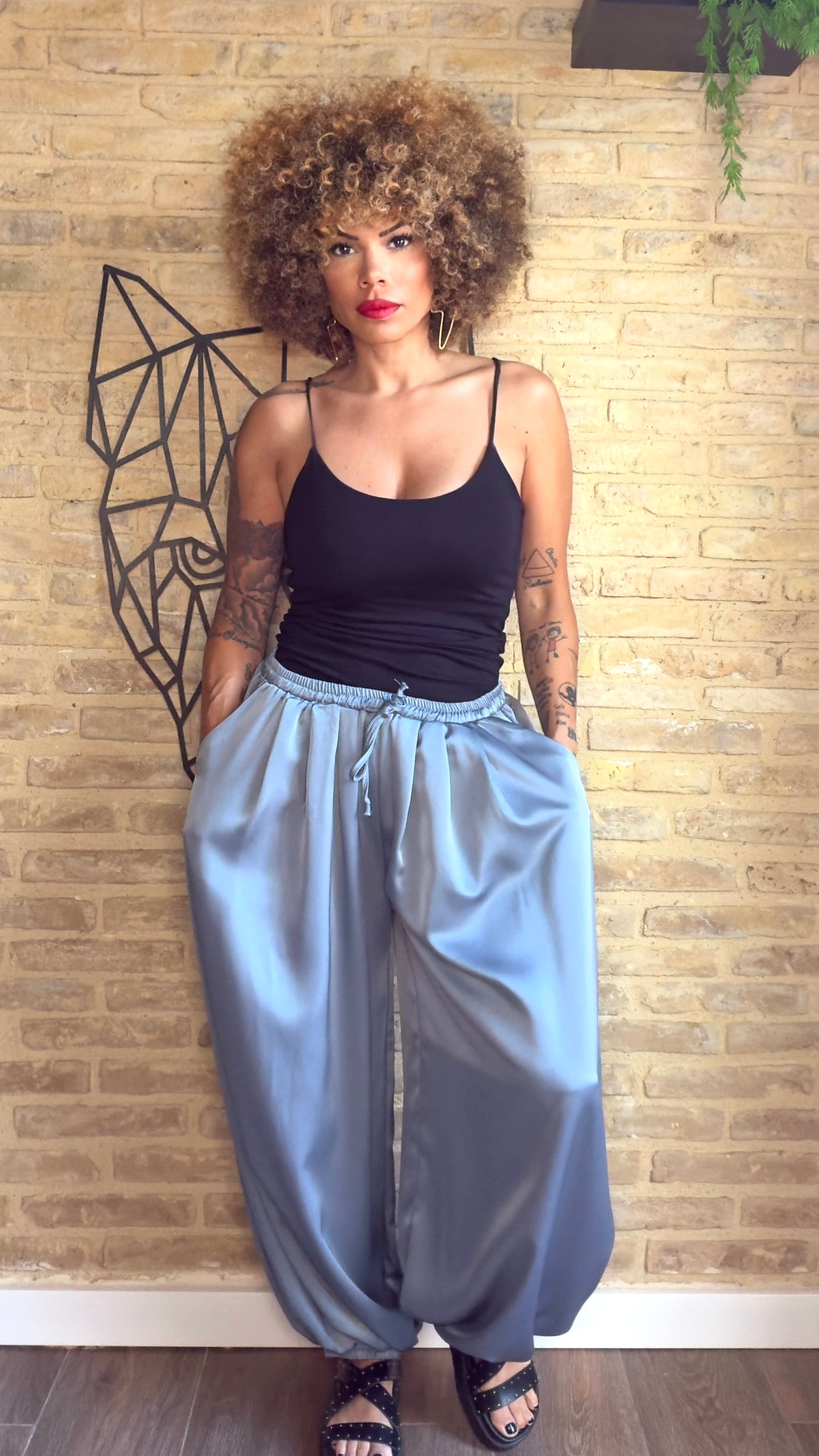 Pantalón Raso Acero