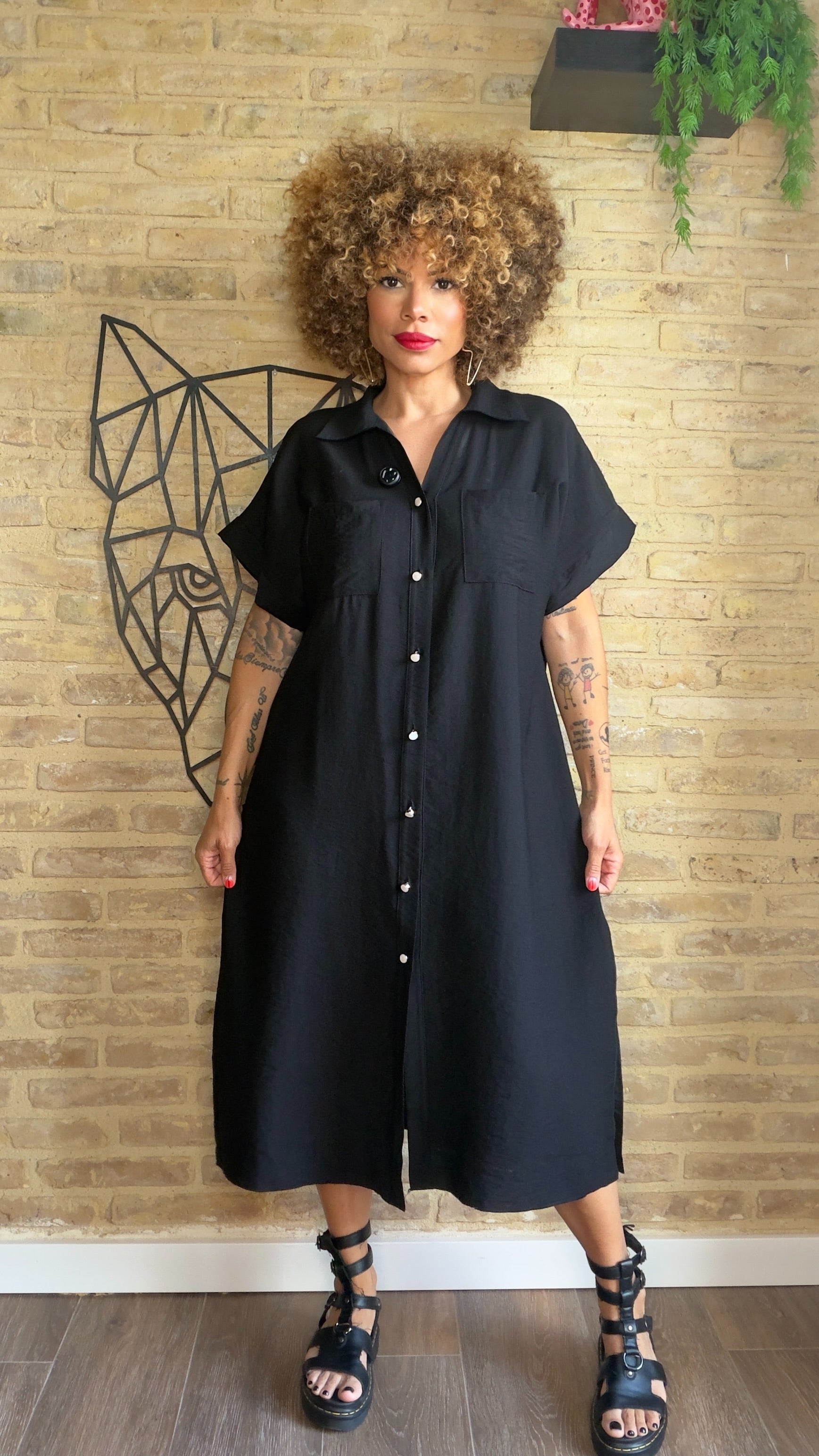 Vestido Camisero Gato Madness - Exclusivo LOOFRO