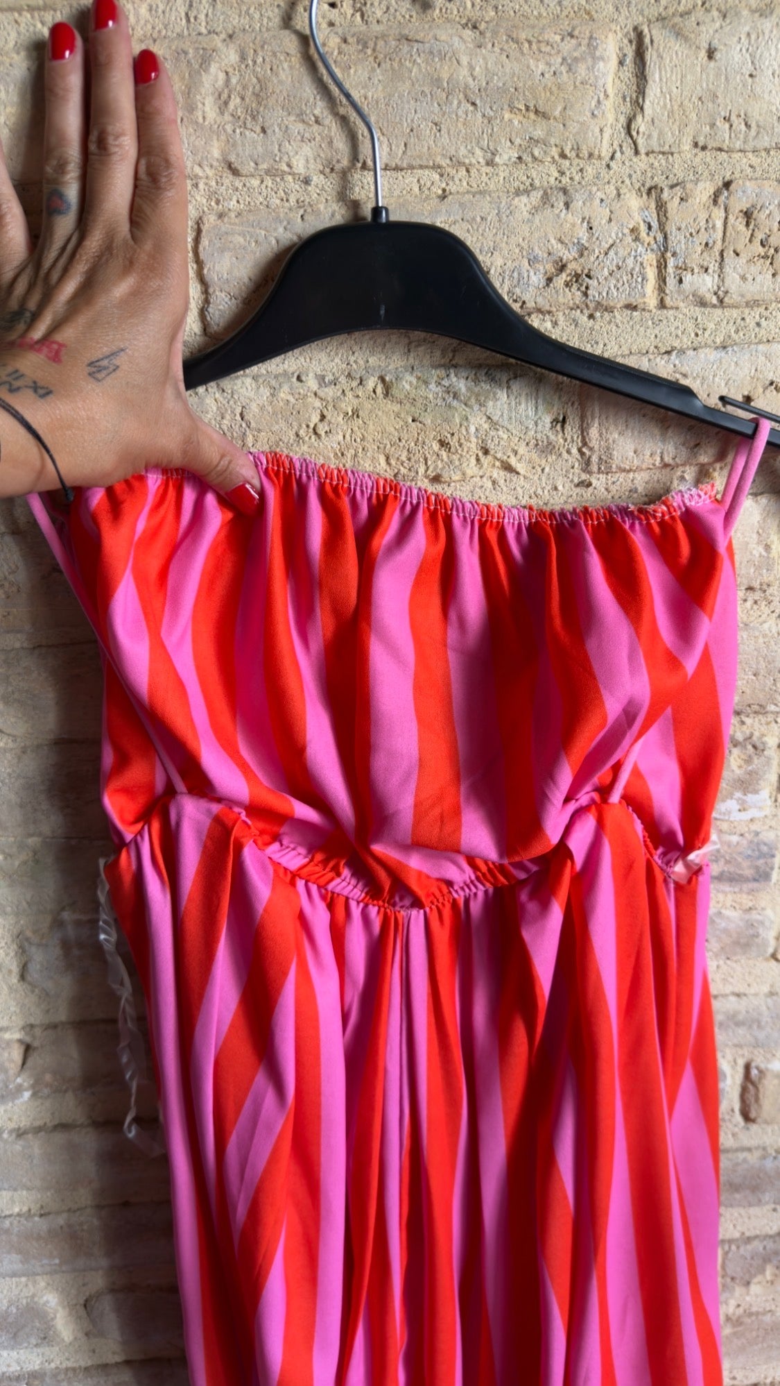 Mono Bombacho Rayas Fucsia