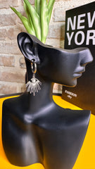 Pendientes Arete Ojo Colgante Acero PLATEADO