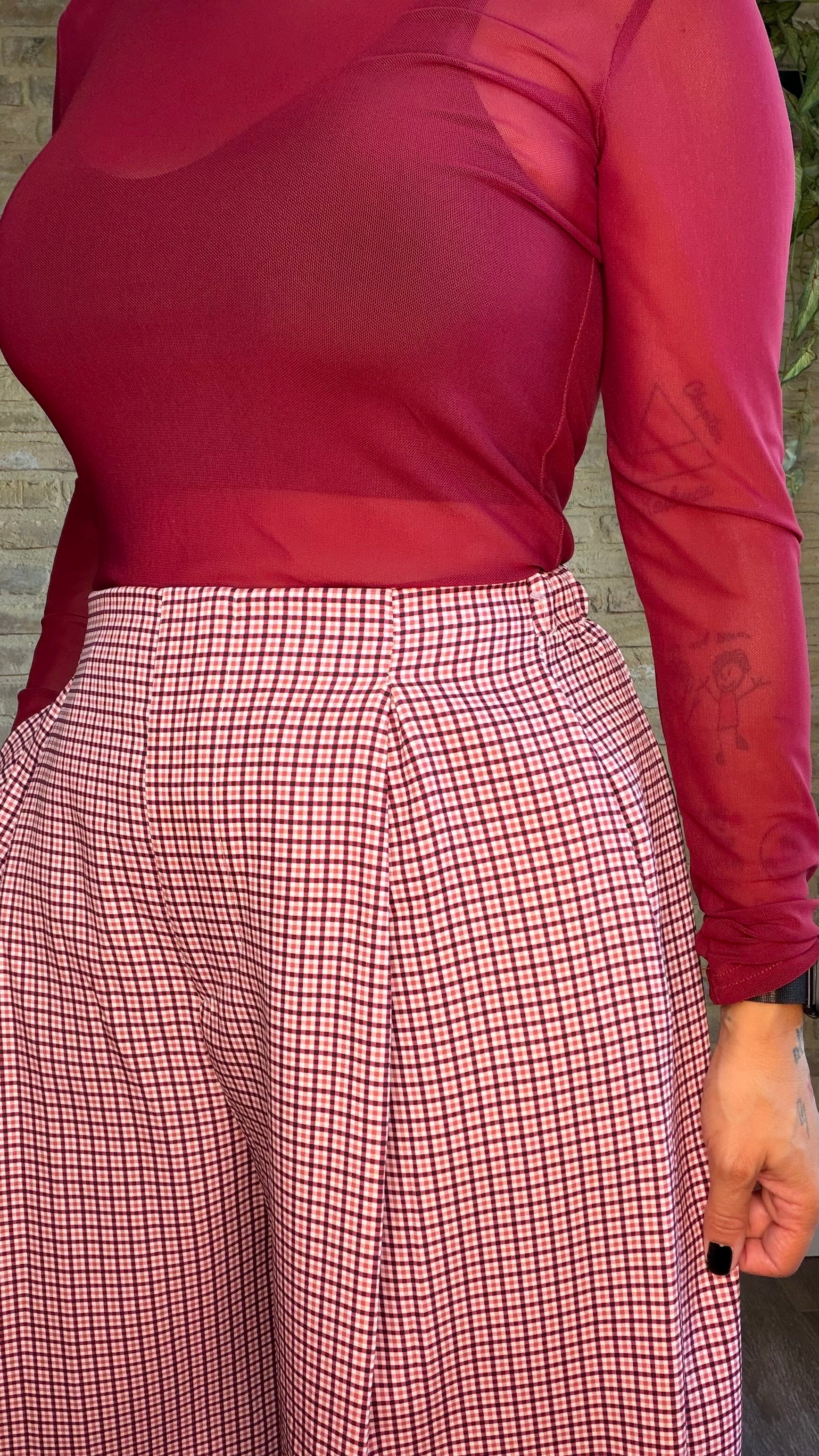 Pantalón Globo Cuadros