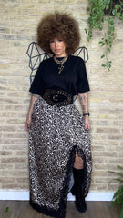 Falda Raso/Puntilla MAXI Print