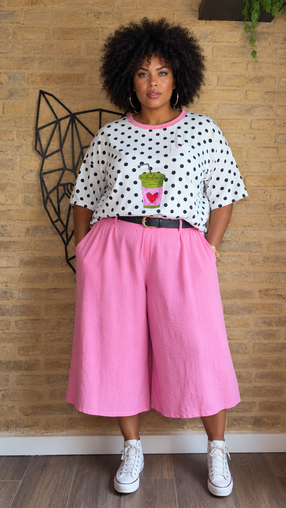 Bermuda Fluida Maxi Rosa