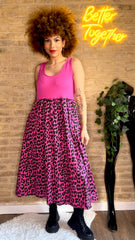 Vestido Print Tirante Rosa