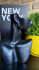 Pendiente Mini Estrella Acero Plata