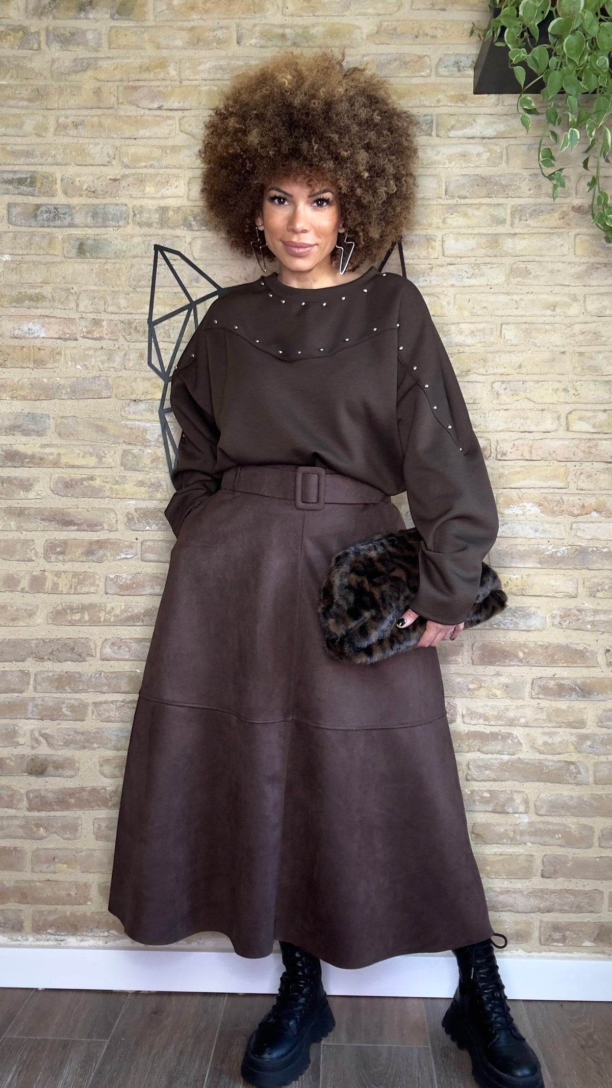 Falda Antelina Cinturón