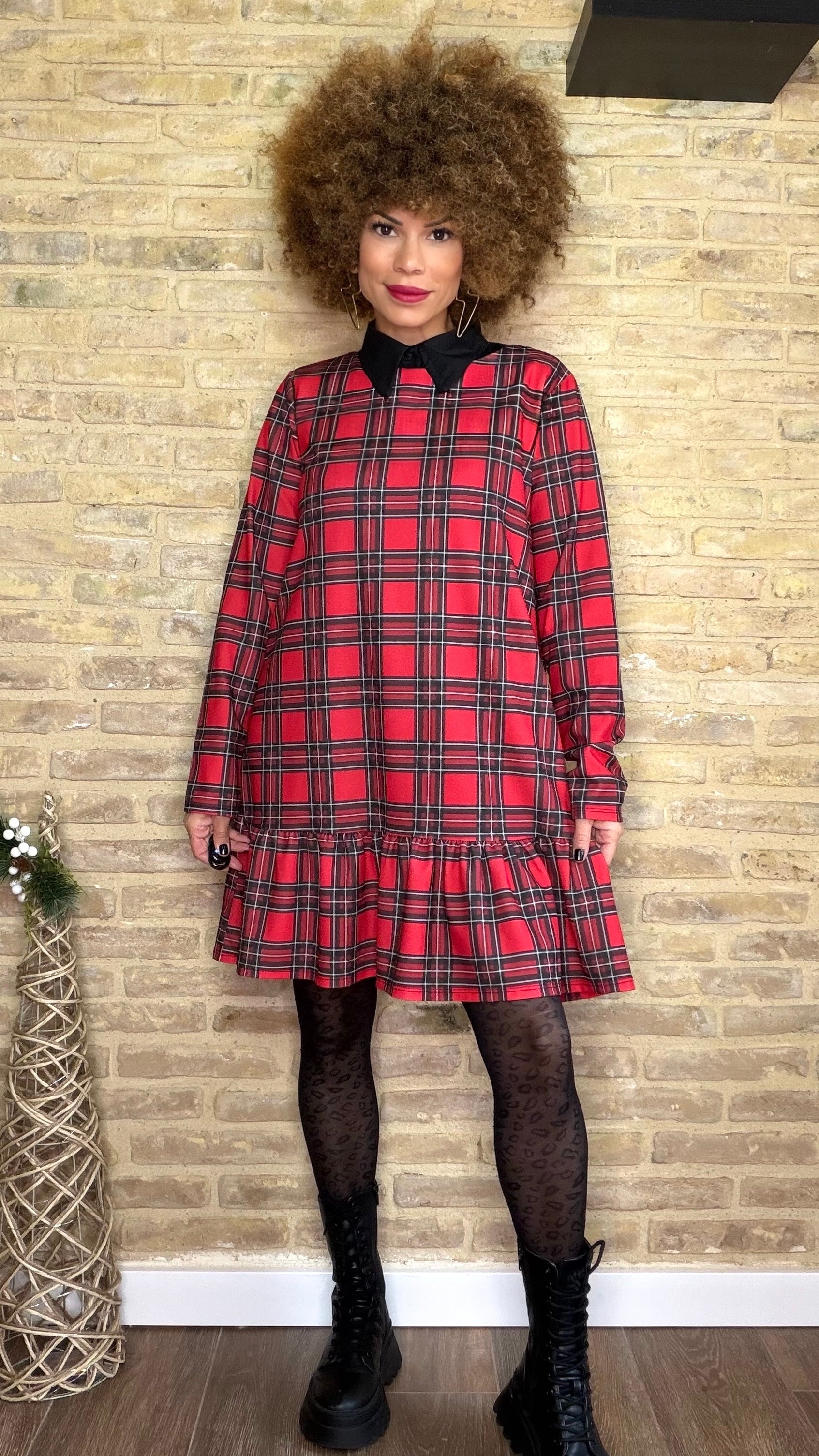 Vestido Elástico Tartán