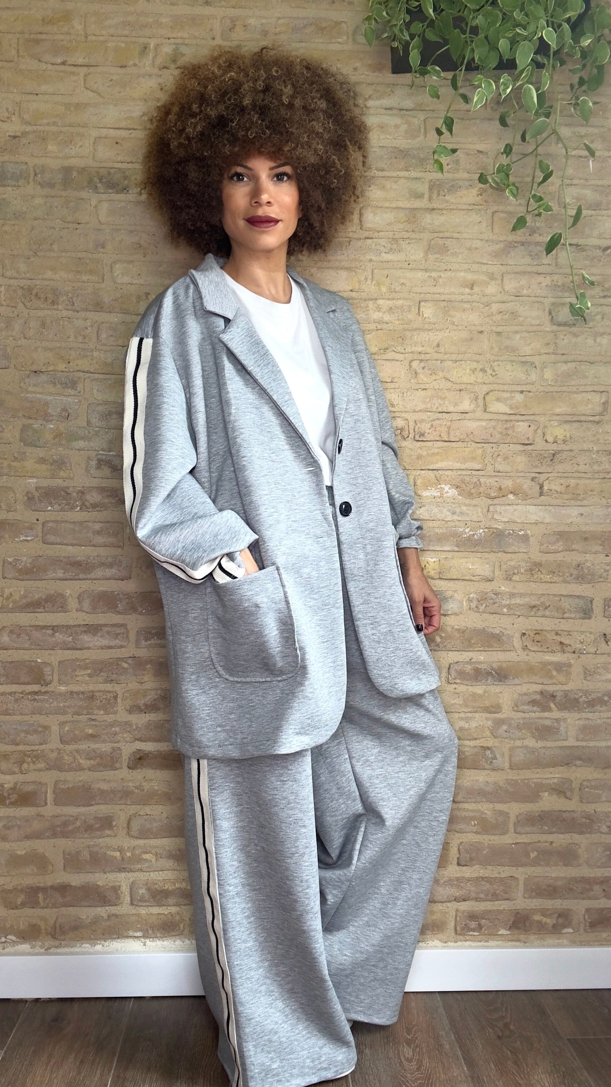 Traje Maxi Raya Gris