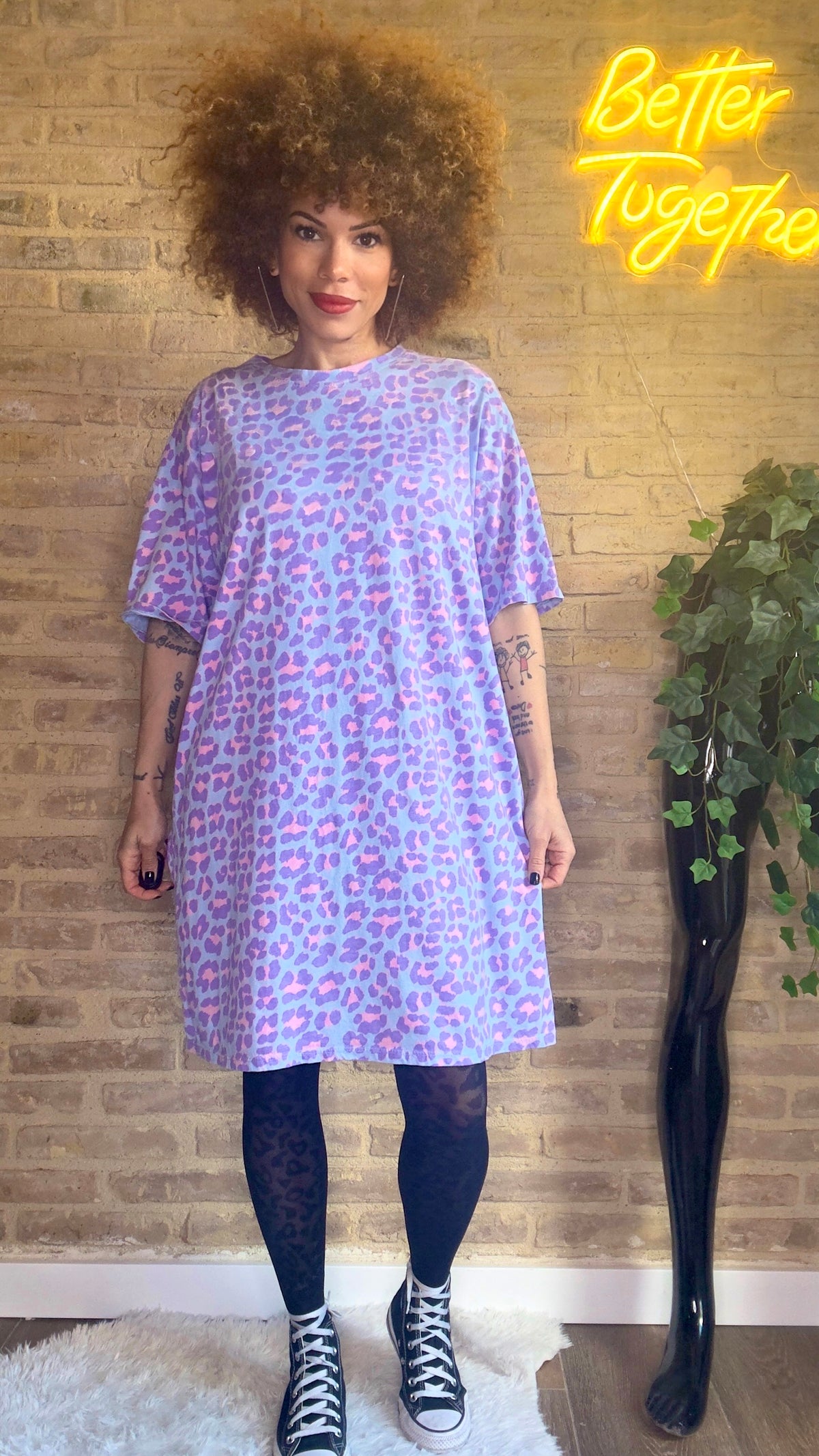 Vestido camiseta Print Azul