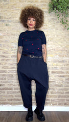 Pantalón Baggy Cinturón Marino