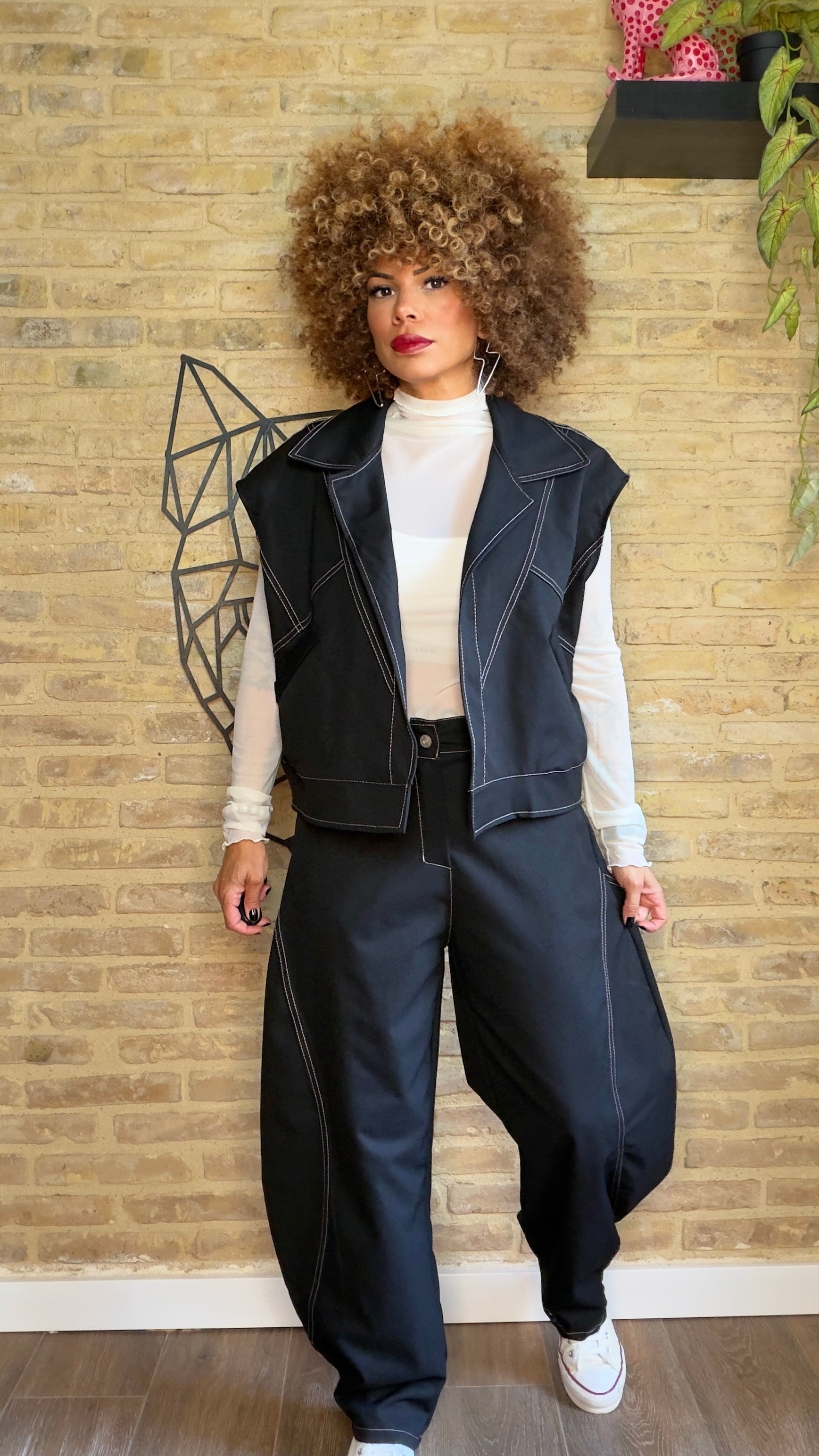 Conjunto Pespunte Negro