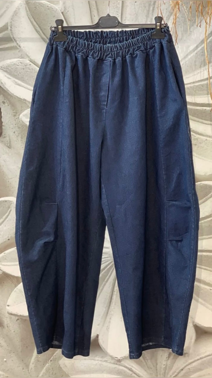 Pantalón Balloon Maxi Denim Oscuro