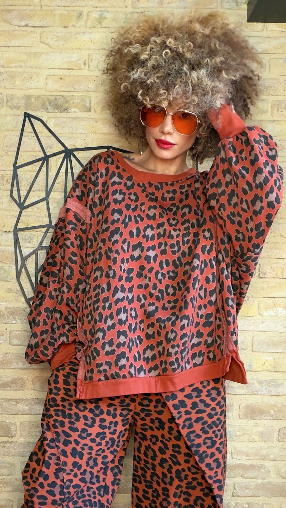 Sudadera Maxi Print Teja