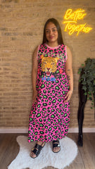 Vestido Tigre Fucsia