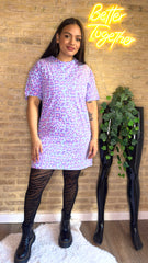 Vestido camiseta Print Azul