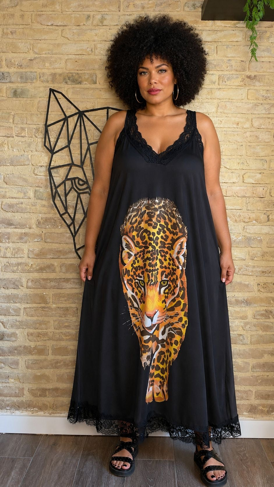 Vestido Lencero Encaje Tigre