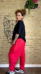 Pantalón Baggy Vaquero Cinturón Rojo