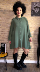 Vestido Camisero Khaki