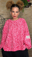 Sudadera Print Rosa / Roja
