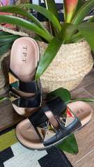 Sandalias Remaches Plata