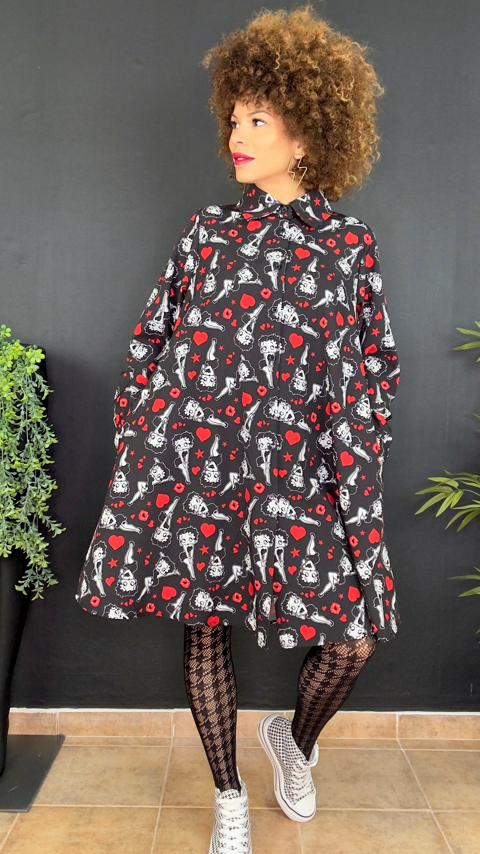 Vestido camisero Betty Boop