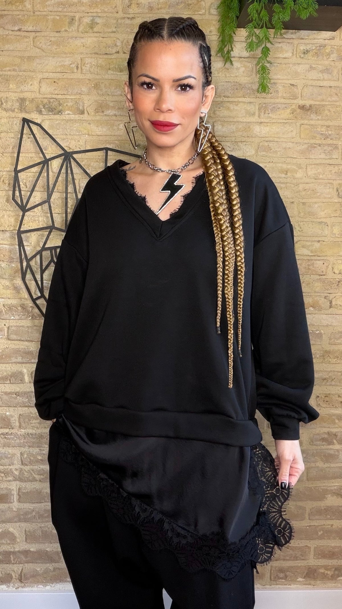 Sudadera Asimétrica / Lencera