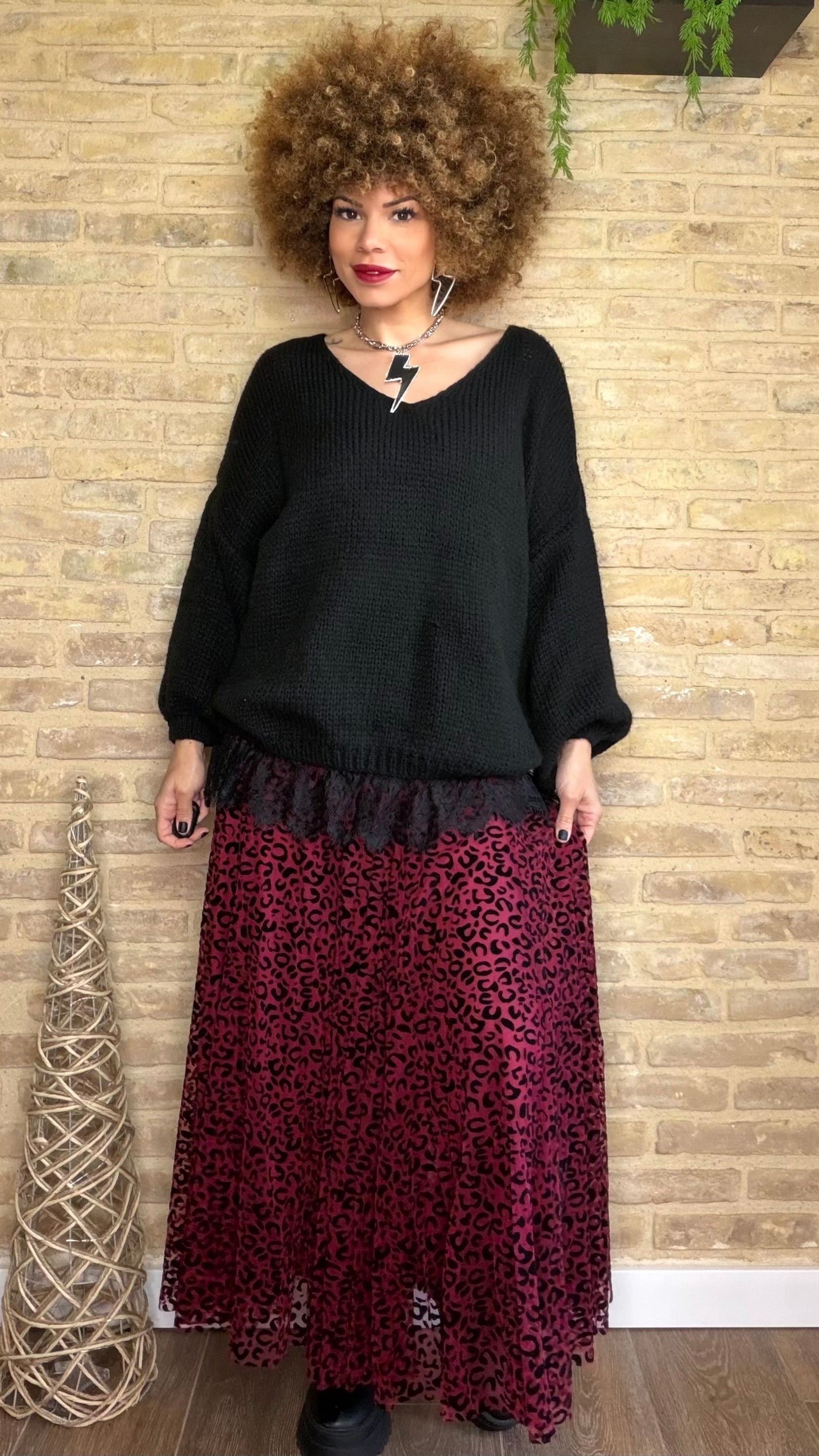 Falda Gasa Print Buganvilla