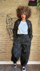 Pantalón Denim Balloon Army Oscuro