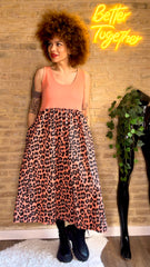 Vestido Print Tirante Naranja