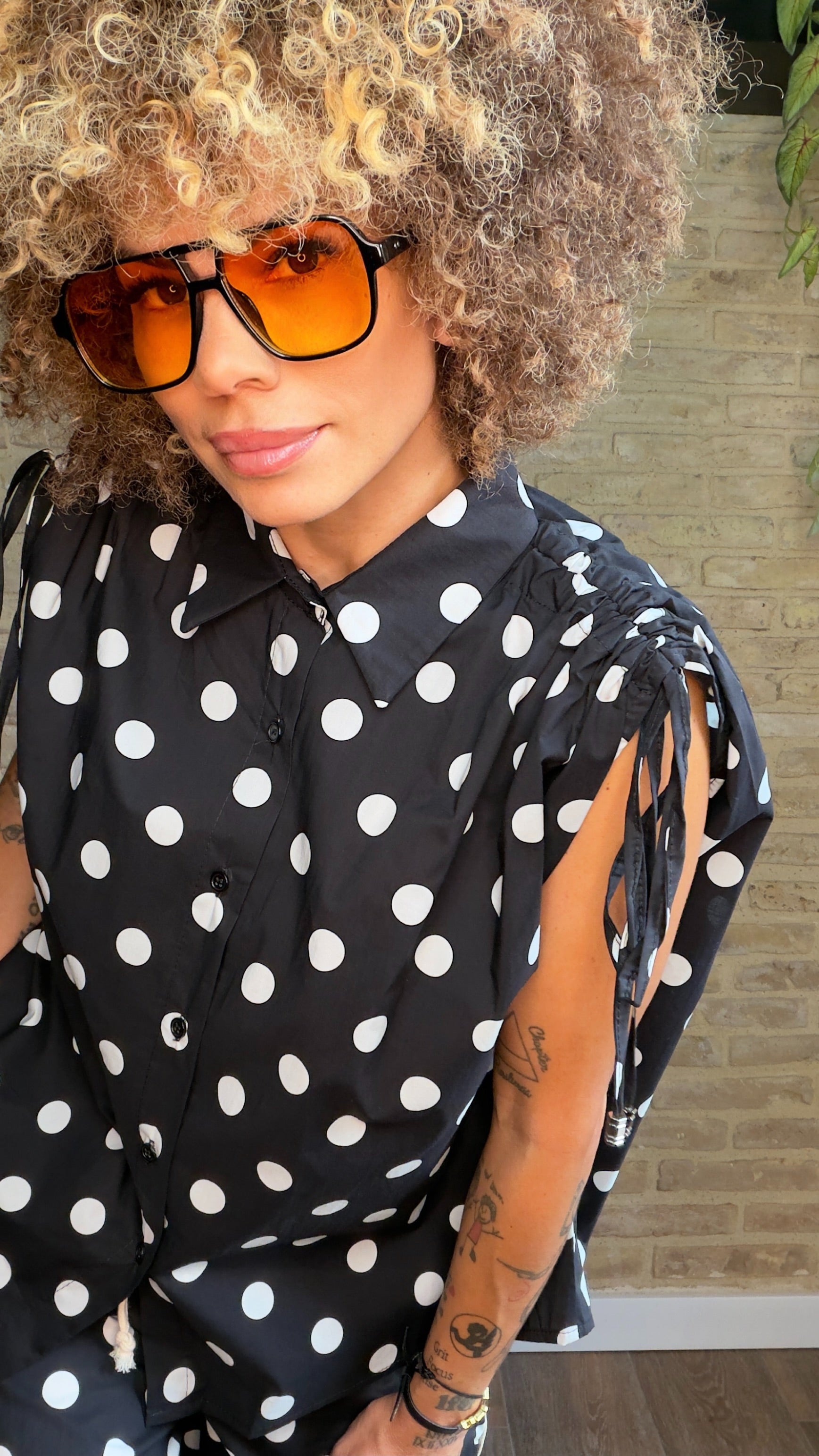 Conjunto Lunares Negro