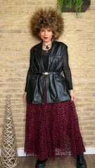 Falda Gasa Print Buganvilla