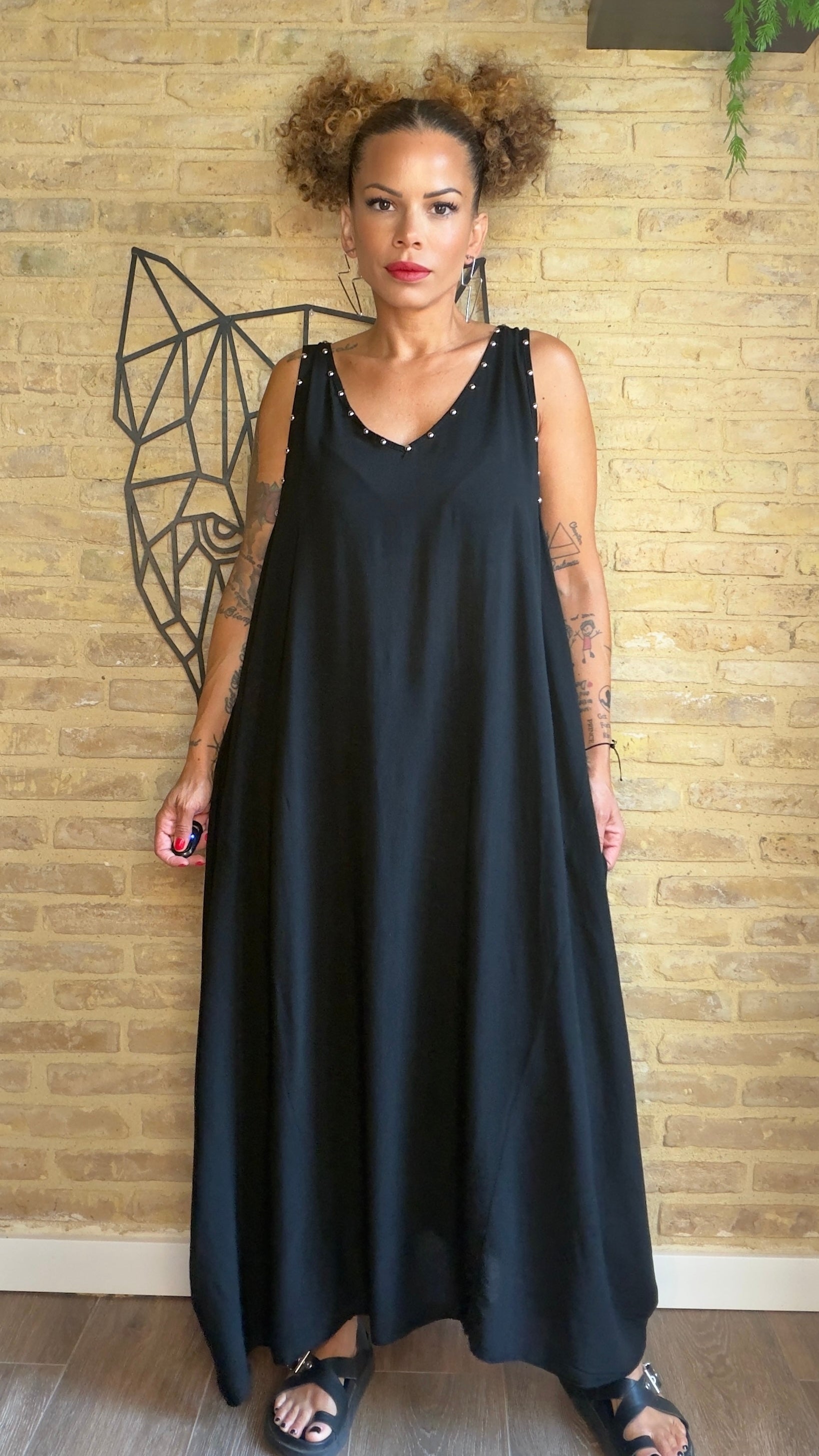 Vestido Largo Tachuelas
