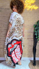 Vestido Largo Rollings Print