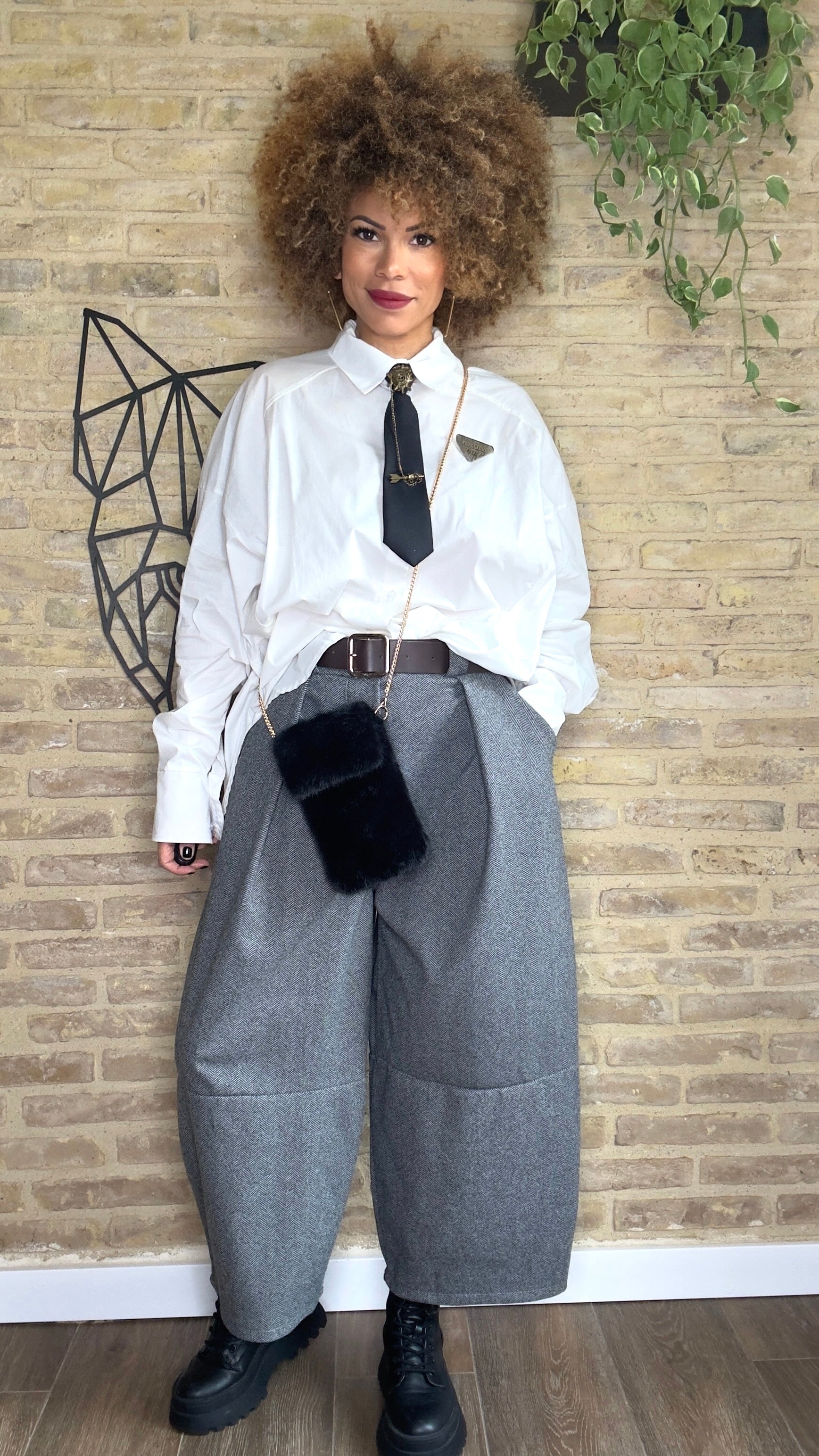 Pantalón Franela Gris