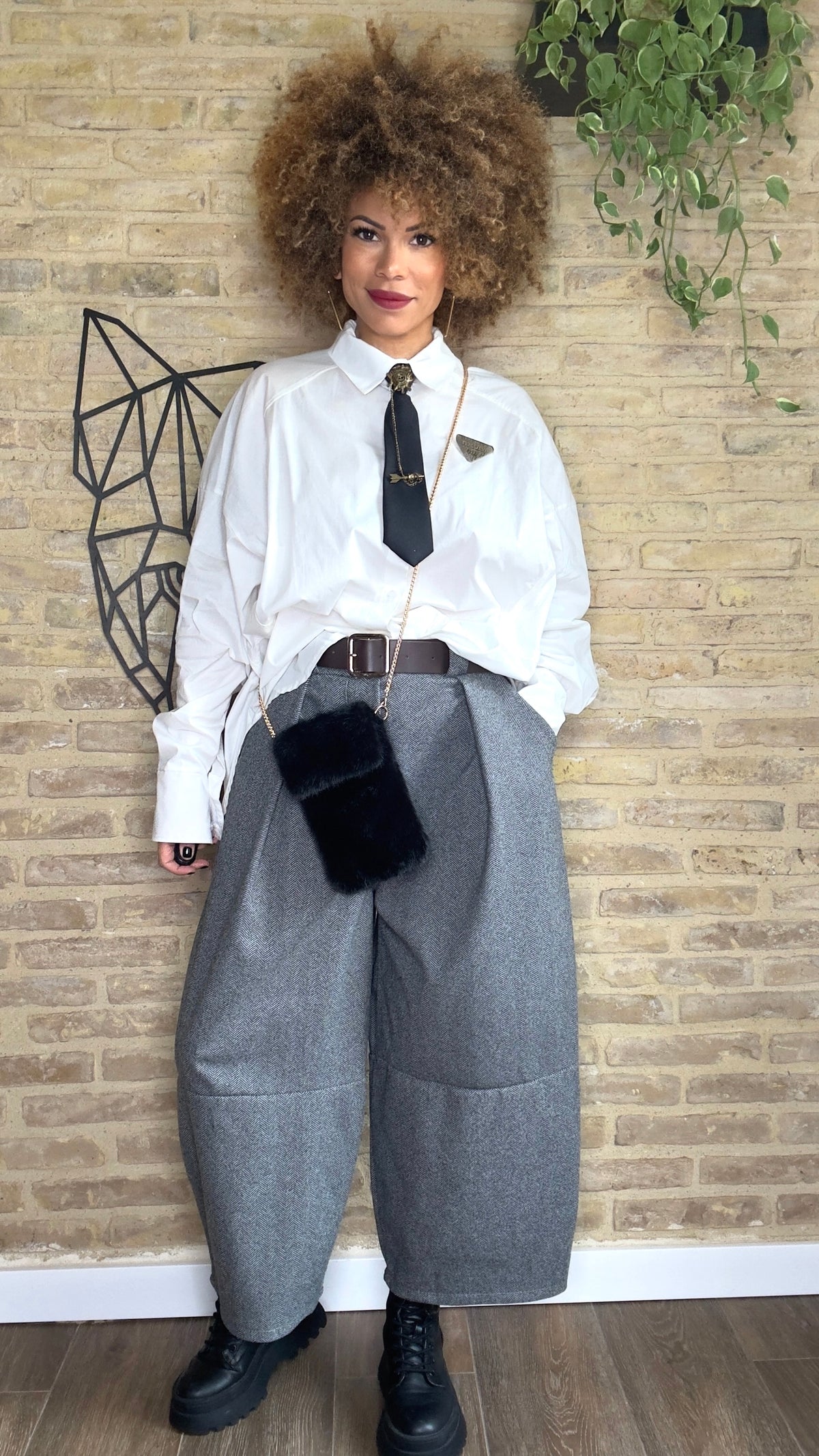 Pantalón Franela Gris