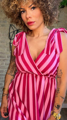 Vestido Cruzado Rayas