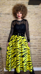 Falda Maxi Raso Zebra